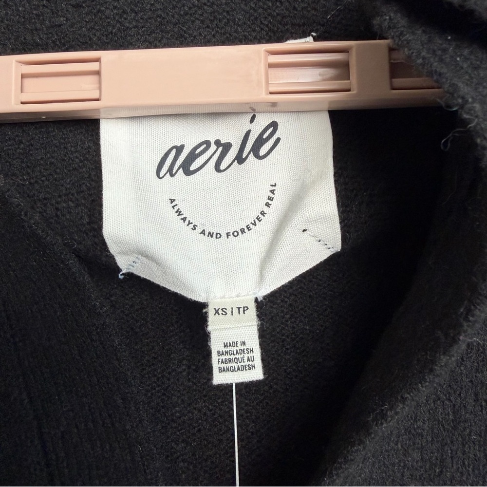 Aerie Women XS Striped Cozy Lightweight Oversized Unreal V Neck Sweater NWT - Picture 7 of 11